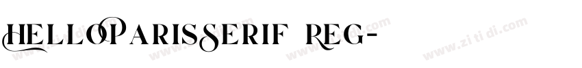 HelloParisSerif Reg字体转换